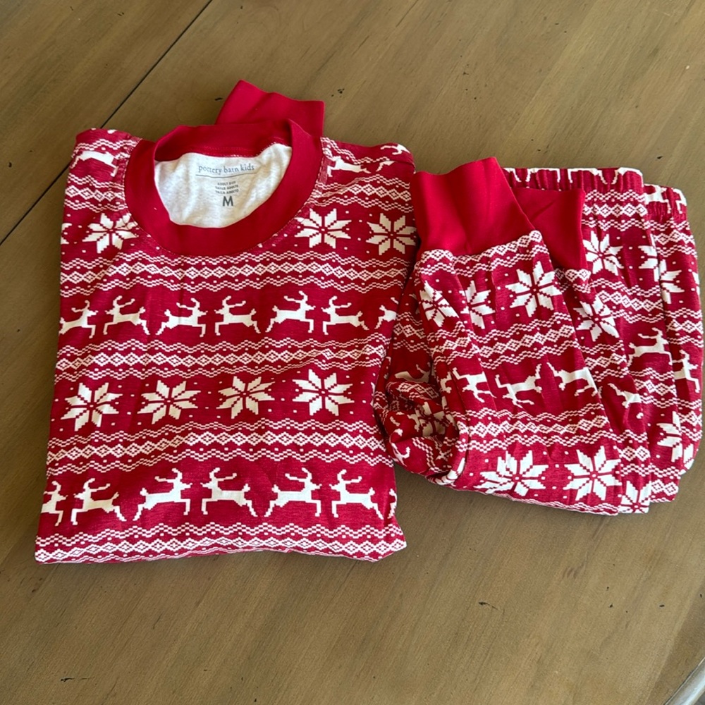 Pottery barn kids adult PJs size M